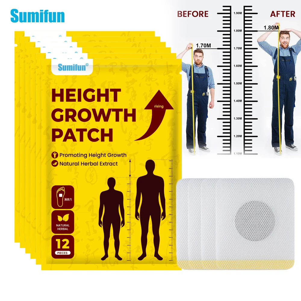 12/36/60Pcs Sumifun Height Growth Patches For Child Adult Body Grow Taller Promote Bone Growth Foot Sticker Health Care Plaster