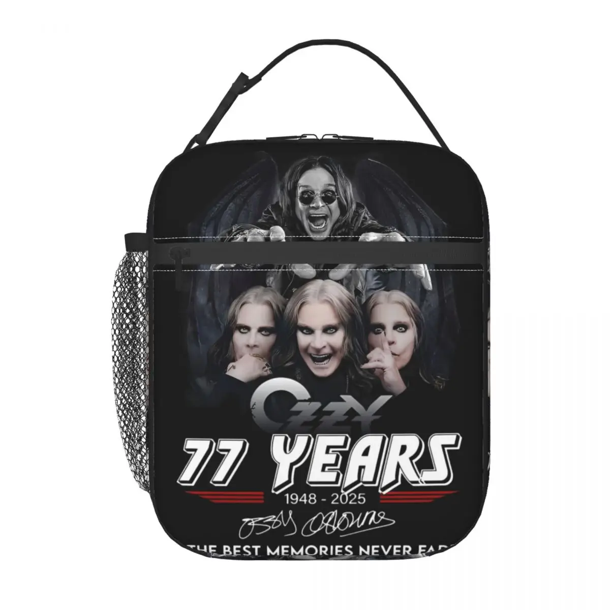 Ozzy Osbourne Rip 1948-2025 Merch Borsa per il pranzo isolata per picnic Borsa per la conservazione degli alimenti Borsa termica riutilizzabile Bento Box