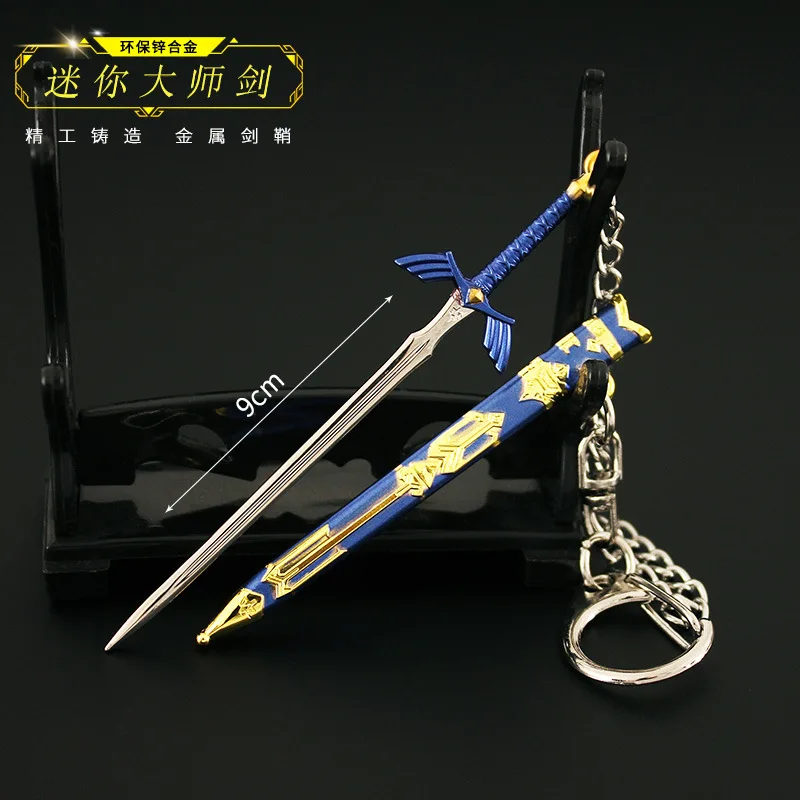 New Legend of Zeldas Link Master Sword Model Pendant Keychain for Men Kingdom Tears The Hyrule Key Ring Fans Jewelry Gifts