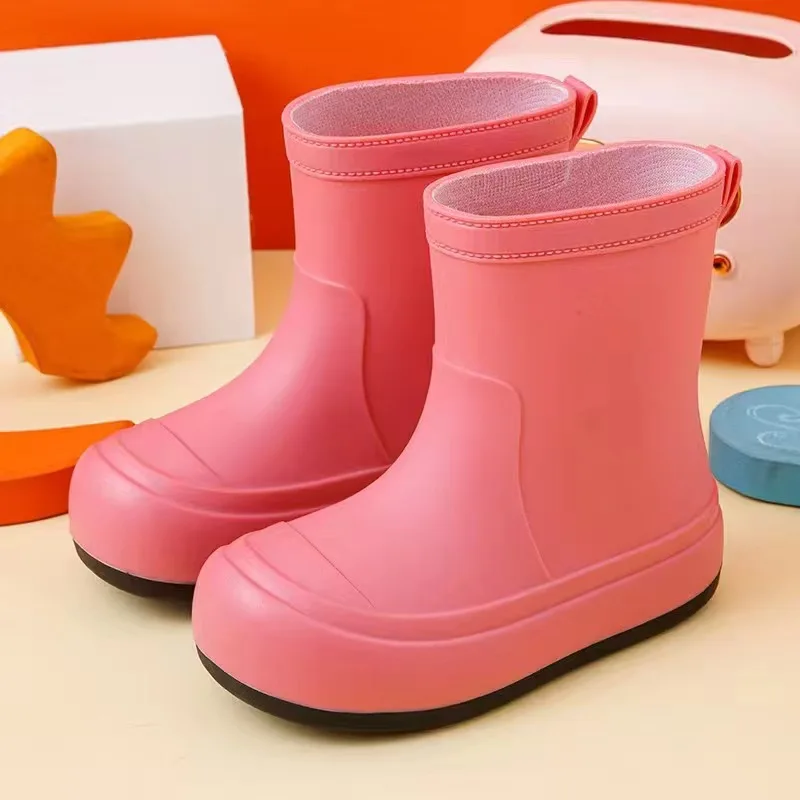 Children Rubber Boots Summer Antiskid Parenting Rain Boots Waterproof Wellies Outdoor Wading Water Boots Botte De Pluie Enfants