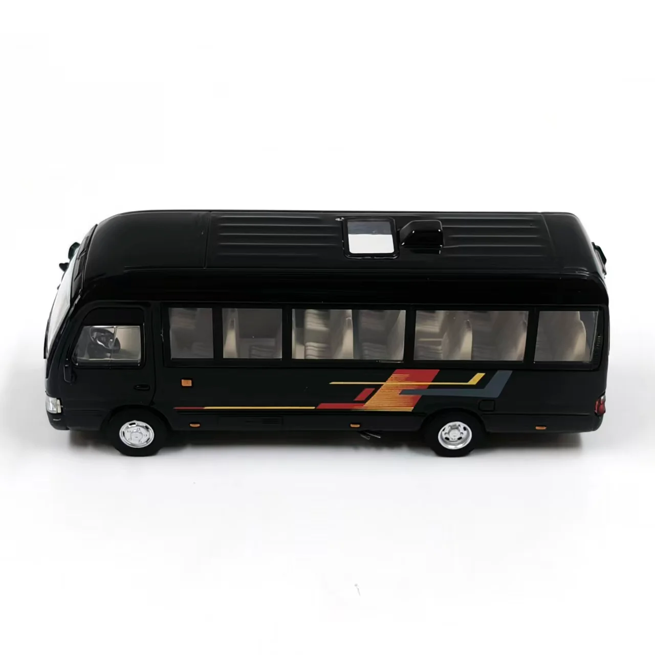 다이캐스트 1:64 스케일 토요타 코스터 럭셔리 미니버스 MPV 합금 자동차 모델 수집용 장난감 선물 기념품 장식품