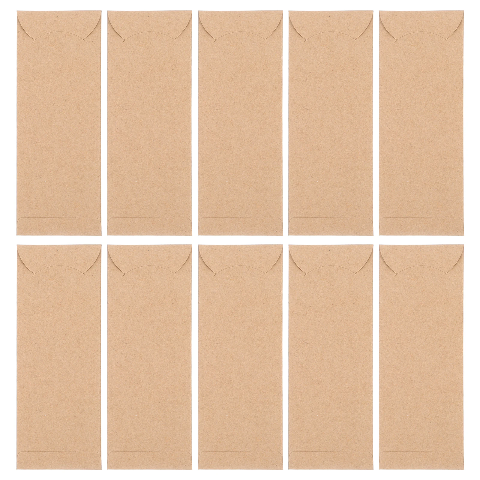 

10Pcs Kraft Paper Vintage Bookmark Covers DIY Blank Sleeves Cardboard Pen Pouches for Office Classroom Storage Bags