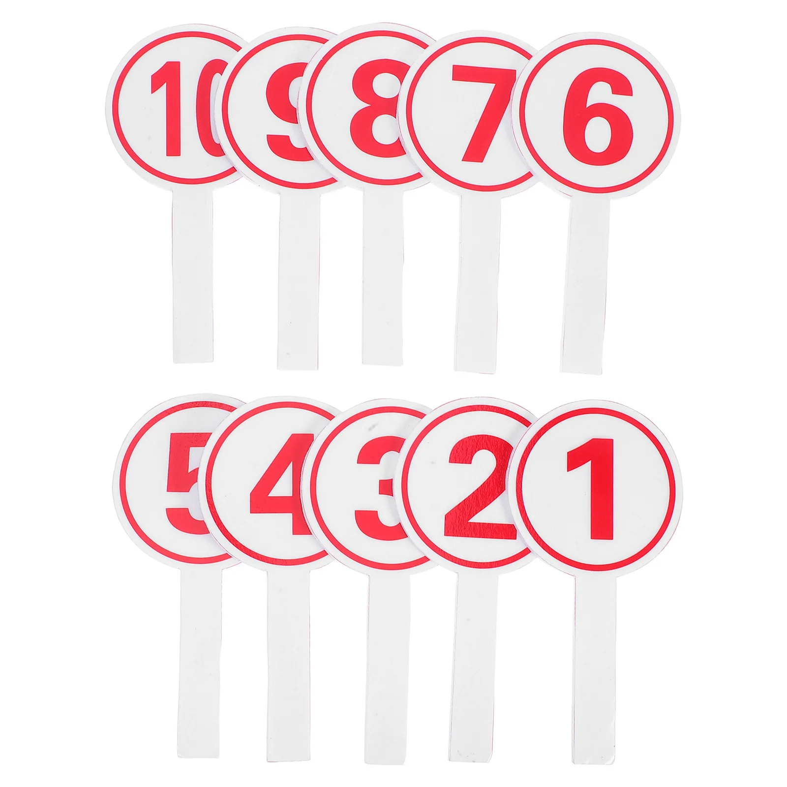 10 قطع من مجاديف النتيجة المحمولة بتصميم ألوان زاهية وخفيفة الوزن ومدمجة ومناسبة لصالة الألعاب الرياضية والمناسبات الخارجية ولوحة تسجيل #3