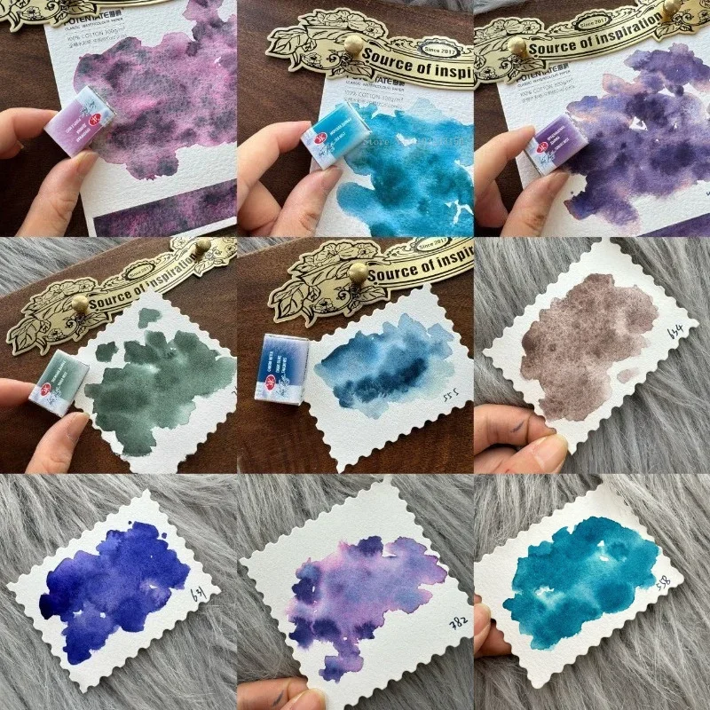 White Nights Artist Grade Solid Watercolor Paint Precipitated Color Portable Refill Watercolor Pigment for Art Painting Supplies