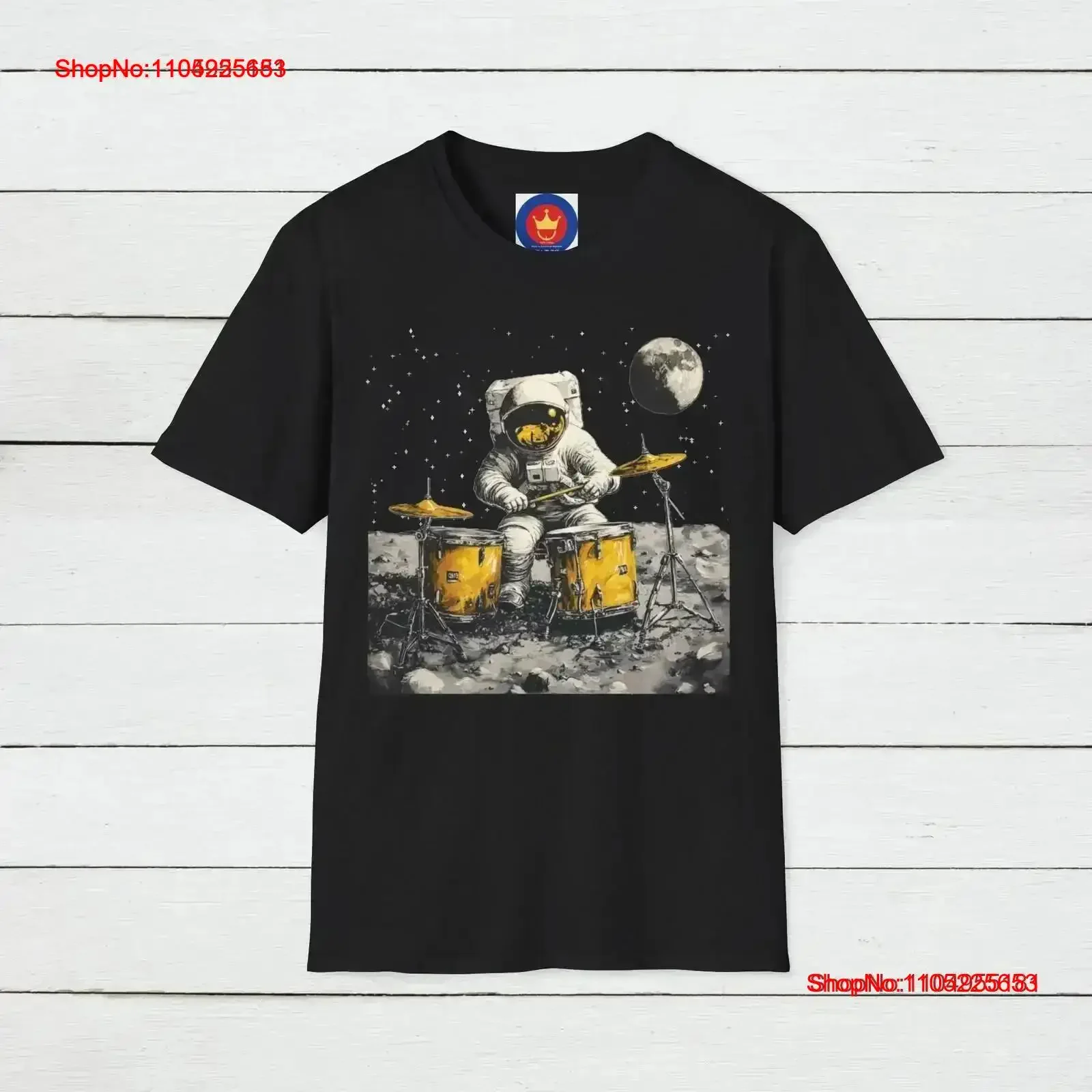 

AstronauT T Shirt Funny Moon Spaceman Outer Space Drums Drum Player Musician vintage Washed Stylish graphic homme Versatile