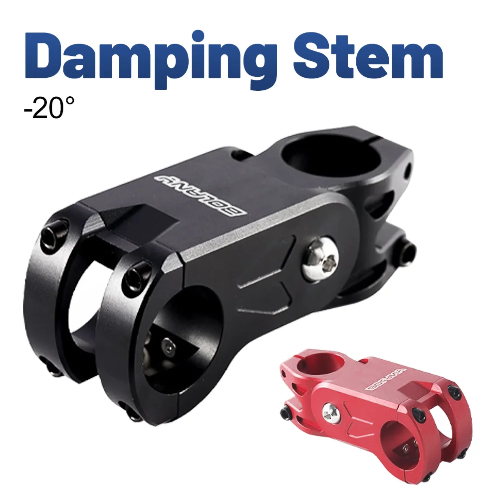 

28.6 31.8 80mm Gravel Bike Stem Minus 20 Degree Suspension Stem Black Red Aluminum Alloy Road Mountain Bike Bicycle