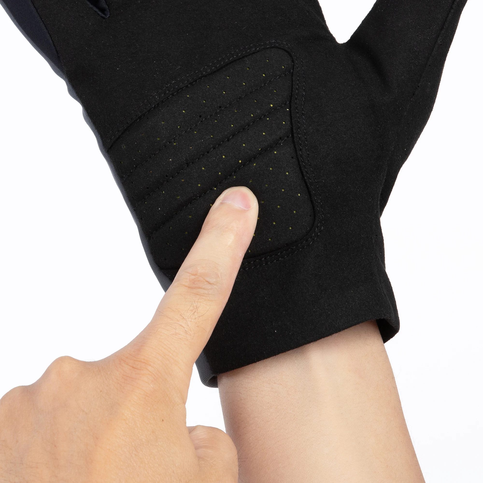 YKYWBIKE Herbst-Winter Vollfinger-Fahrradhandschuhe, Thermofleece, winddicht, Touchscreen-fähig, XRD stoßdämpfend, MTB-Rennradhandschuhe – Detail 17