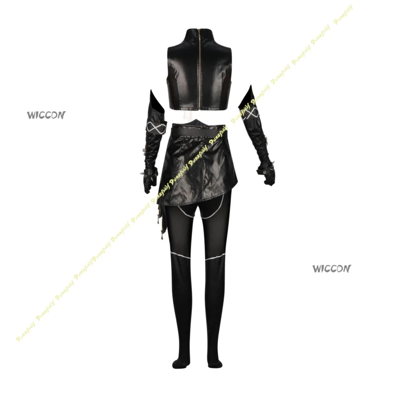 Costumi Cosplay Anime Mira Parrucca Vestito da ragazza Demone Vestire Nero Cool Fight Stage Set Top Gonna Natale Halloween