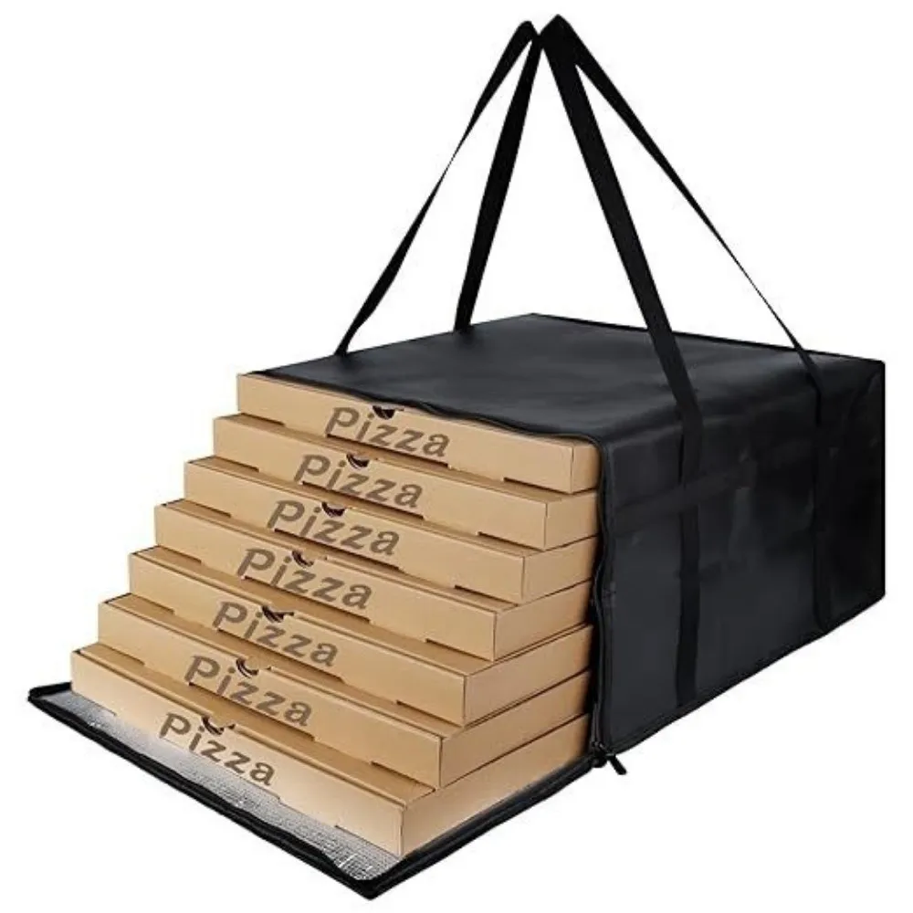 กระเป๋าส่งอาหารแบบใช้ซ้ำได้ หุ้มฉนวนอย่างดี น้ำหนักเบา สำหรับใส่พิซซ่า เก็บความร้อนความเย็นได้ดี รักษาความสดของอาหาร