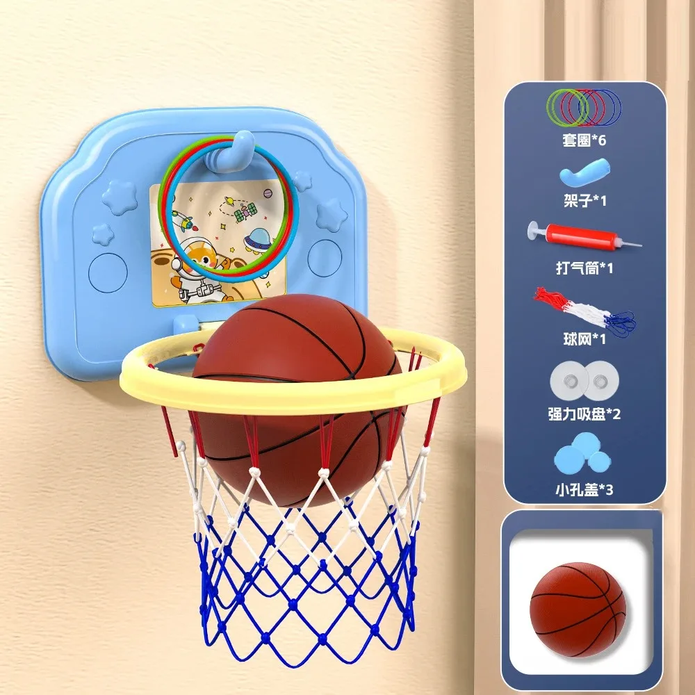 Ensemble de cerceaux de basket-ball pliables sans perçage pour enfants, avec jeux de tir et de lancer d'anneaux, jouet multi-sport