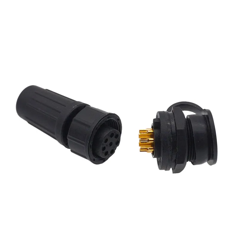 1Pcs Connector Plastic Waterproof Plug Socket IP67 PY07 Butt Connectors 2pin 3pin 4pin 5pin 6pin 7pin 8pins Z108