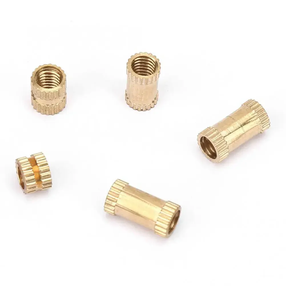 450Pcs Brass Knurled Nut Round Classification Kit M2-M4 Fastener Set for Plastic Shell Automotive Electronics Repair