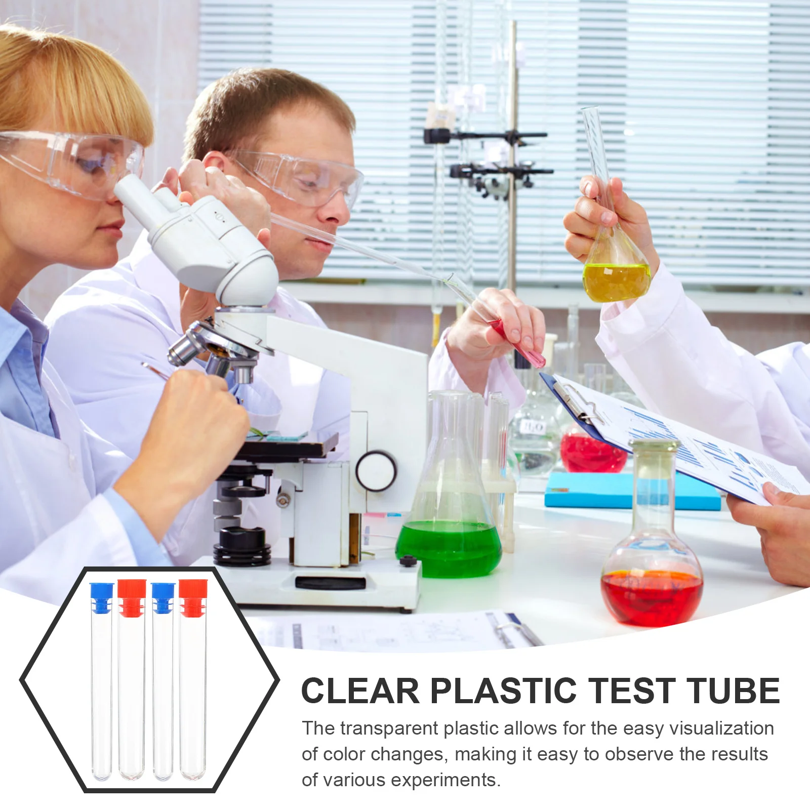 

12 Pcs Experimental Materials Clear Test Tubes Plants Chocolate Abs Plastic Student