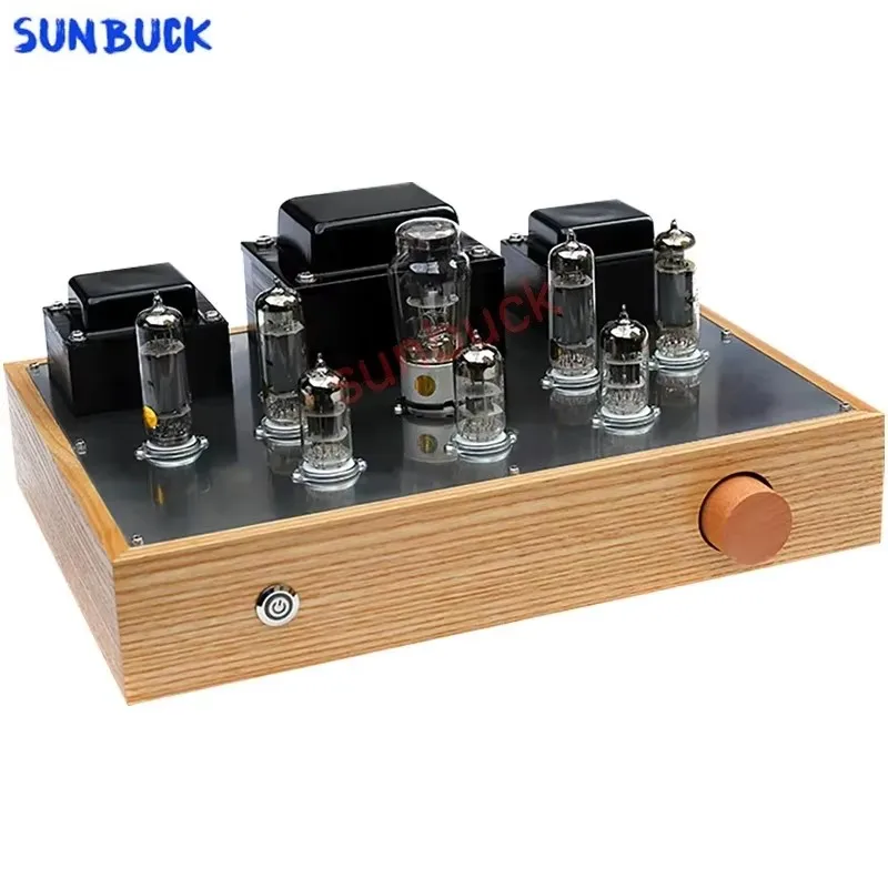 SUNBUCK 6P14 push-pull 6N3 6N1 Tube Amplifier 2.0 stereo 15W 3-segment balanced class A 6P14 Vacuum Tube Amplifier Audio view 2