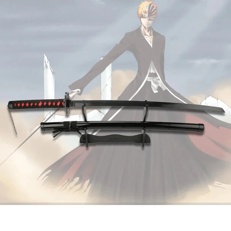 アニメ刀一護卍解斬月コスプレ日本忍者剣黒刃ハロウィンロールプレイング武器小道具