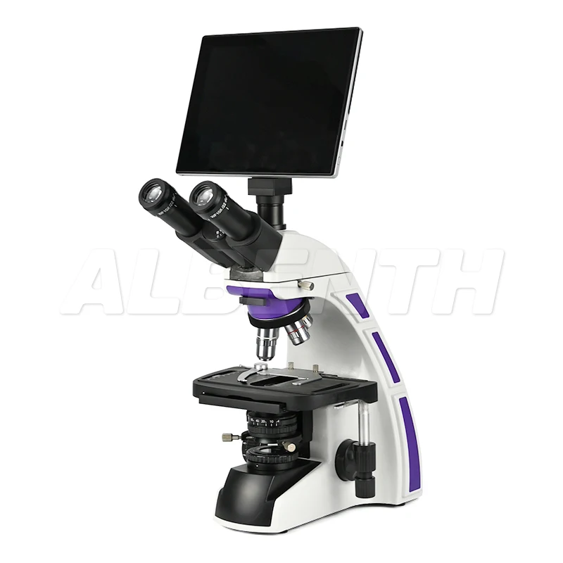 5.0MP 9.7 Inch LCD Digital Trinocular Laboratory Compound Microscope 40X-2500X Magnification For Educational Medical Science Lab