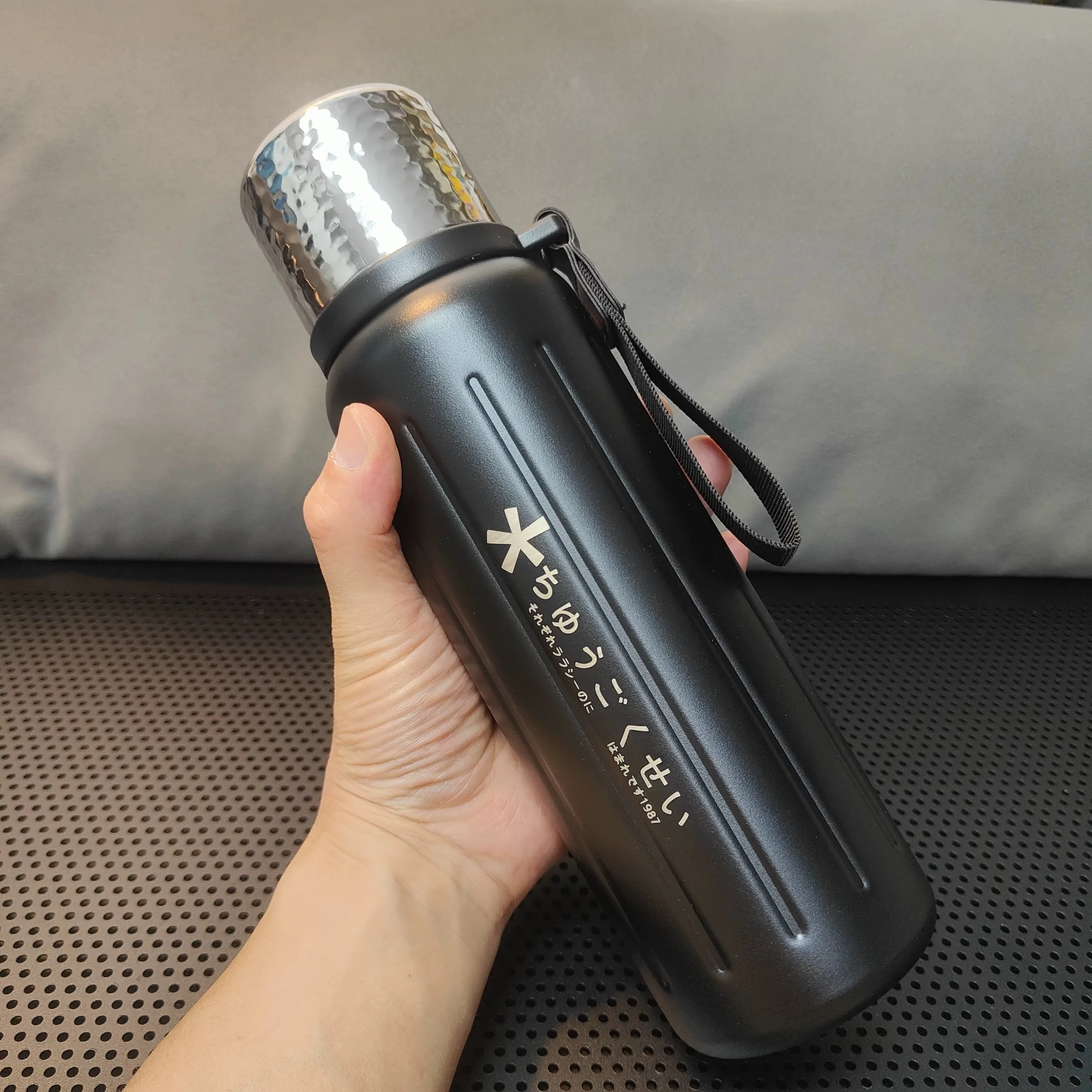 

Outdoor camping high-end thermos cup large capacity portable student outdoor water bottle