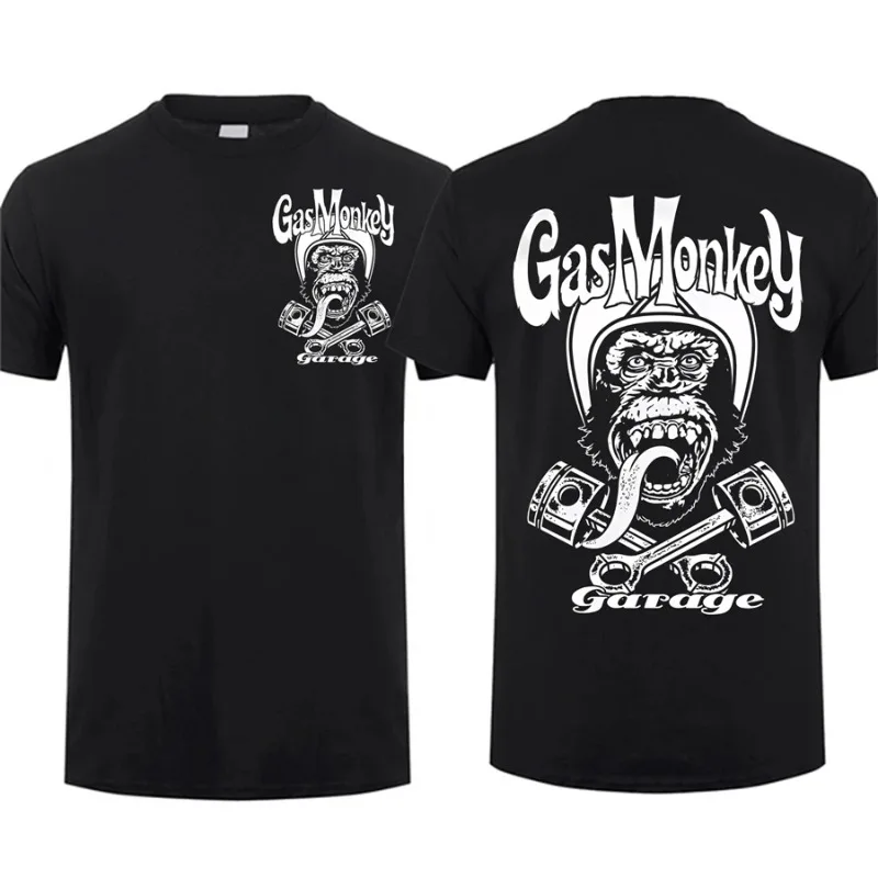 Men Women Harajuku Streetwear Gas Monkey Garage Blood Sweat Graphic Printed T Shirts Oversized Sport Cotton Tops Comfortable Tee