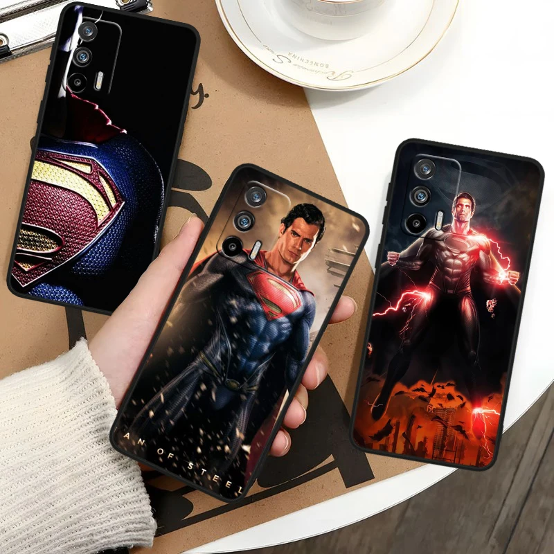 Superman Superhero For OPPO Realme GT Neo 10 9i 8i 7i 6s 5 Narzo 50i 50A 240W Pro Plus Black Soft Phone Case