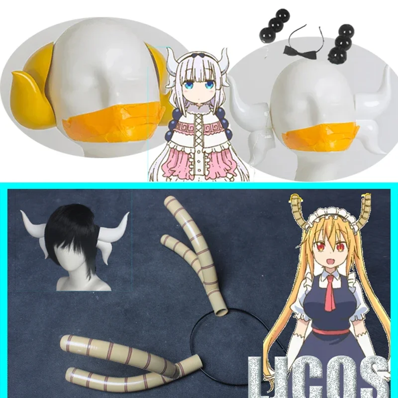 Anime Miss Kobayashi's Dragon Maid Tohru Ilulu Iruru Kanna Kamui Cosplay Horns Hairpins Accessories Clothing Dragon Horn Prop