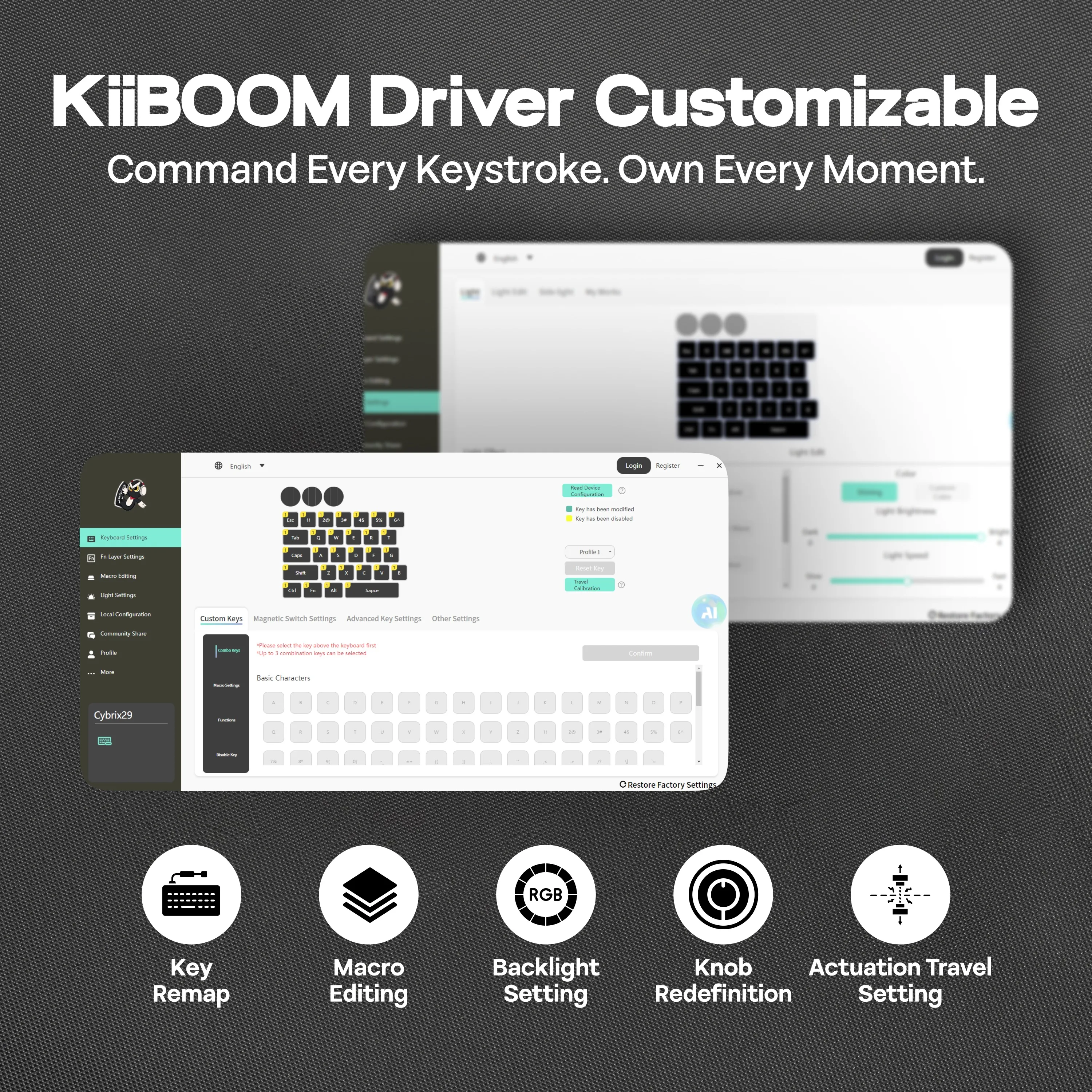 KiiBOOM Cybrix 29 29 Keys+3 Kn - Gaming Keyboard 1 Hand recension och pris