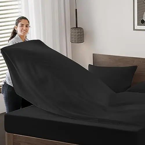 4 Piece Round Bed Elastic Fitted Sheet 96
