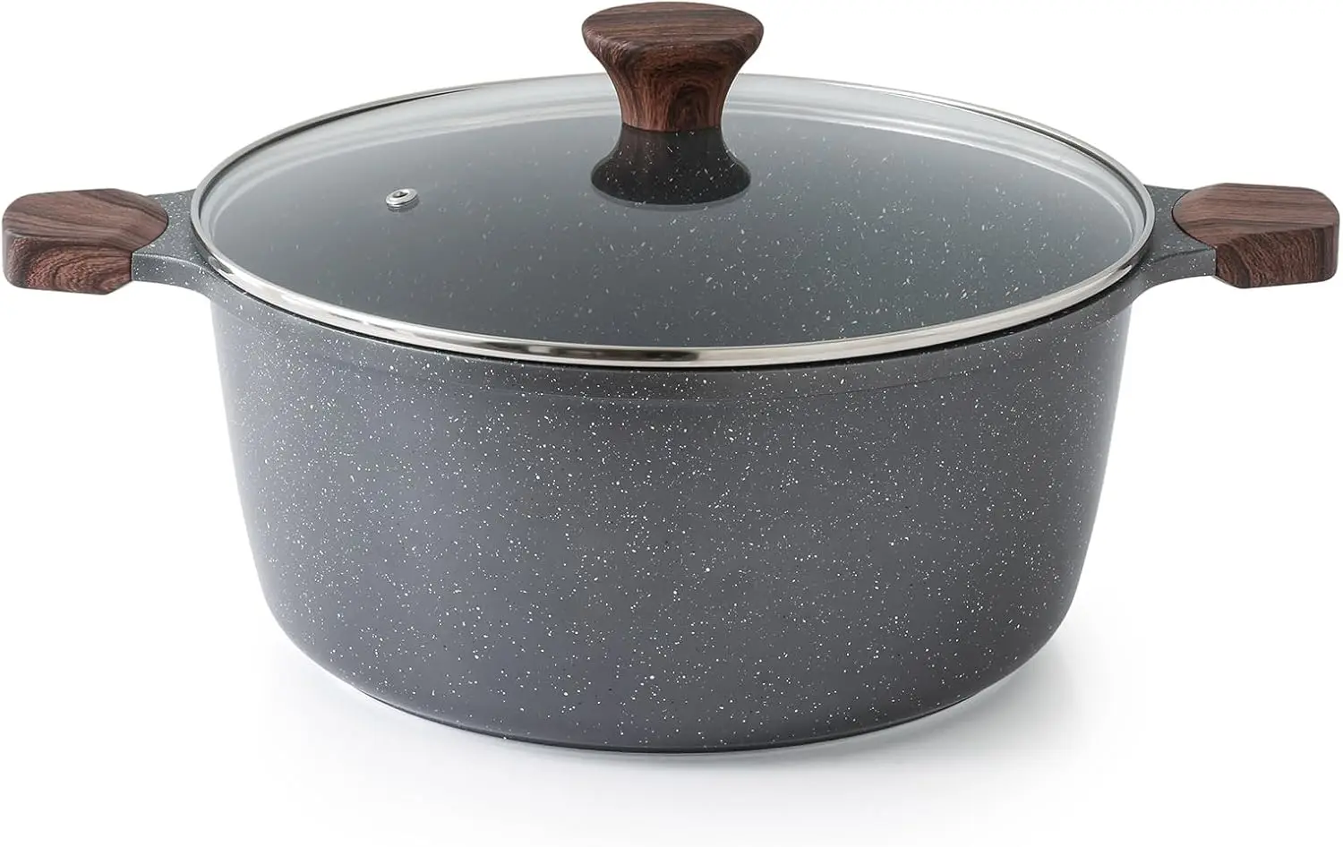 

7 Qt Nonstick Induction Stock Pot with Lid, Granite Coating Stew Casserole, PFOA Free for Family Cooking