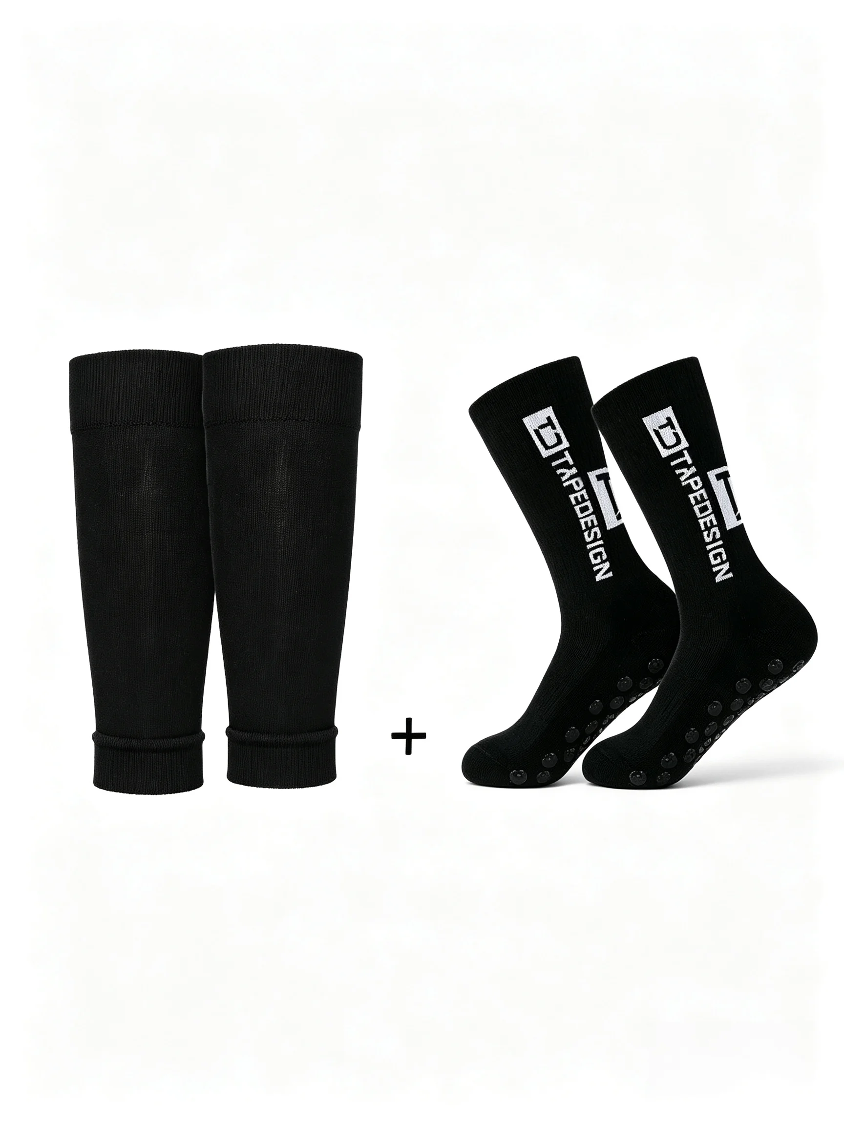 1 set of high-quality adhesive non slip socks and leg guard fixed socks