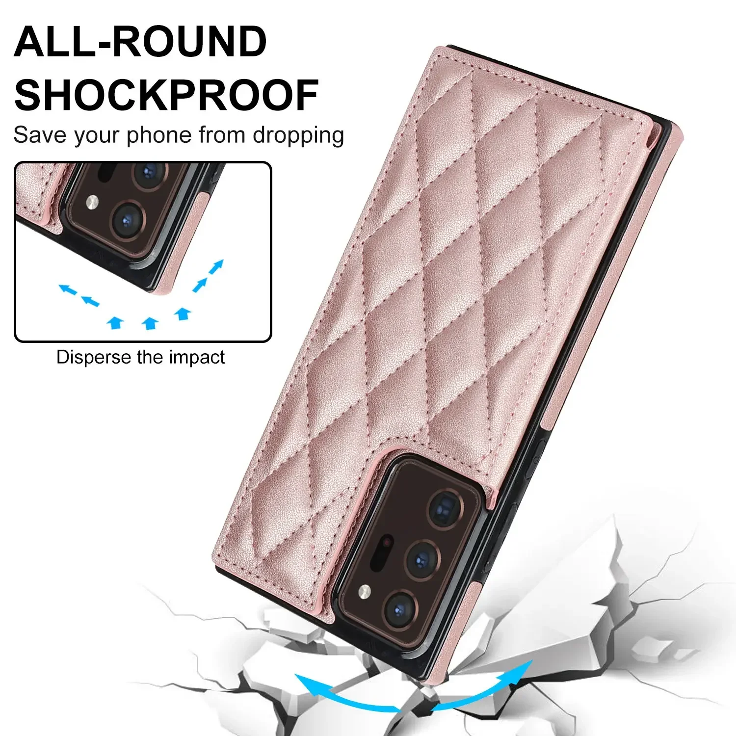 For Samsung Galaxy Note 10 Plus Note 20 Ultra Case,Luxury Flip Folio Leather Wallet Cover Card Slots & Kickstand Protective Case