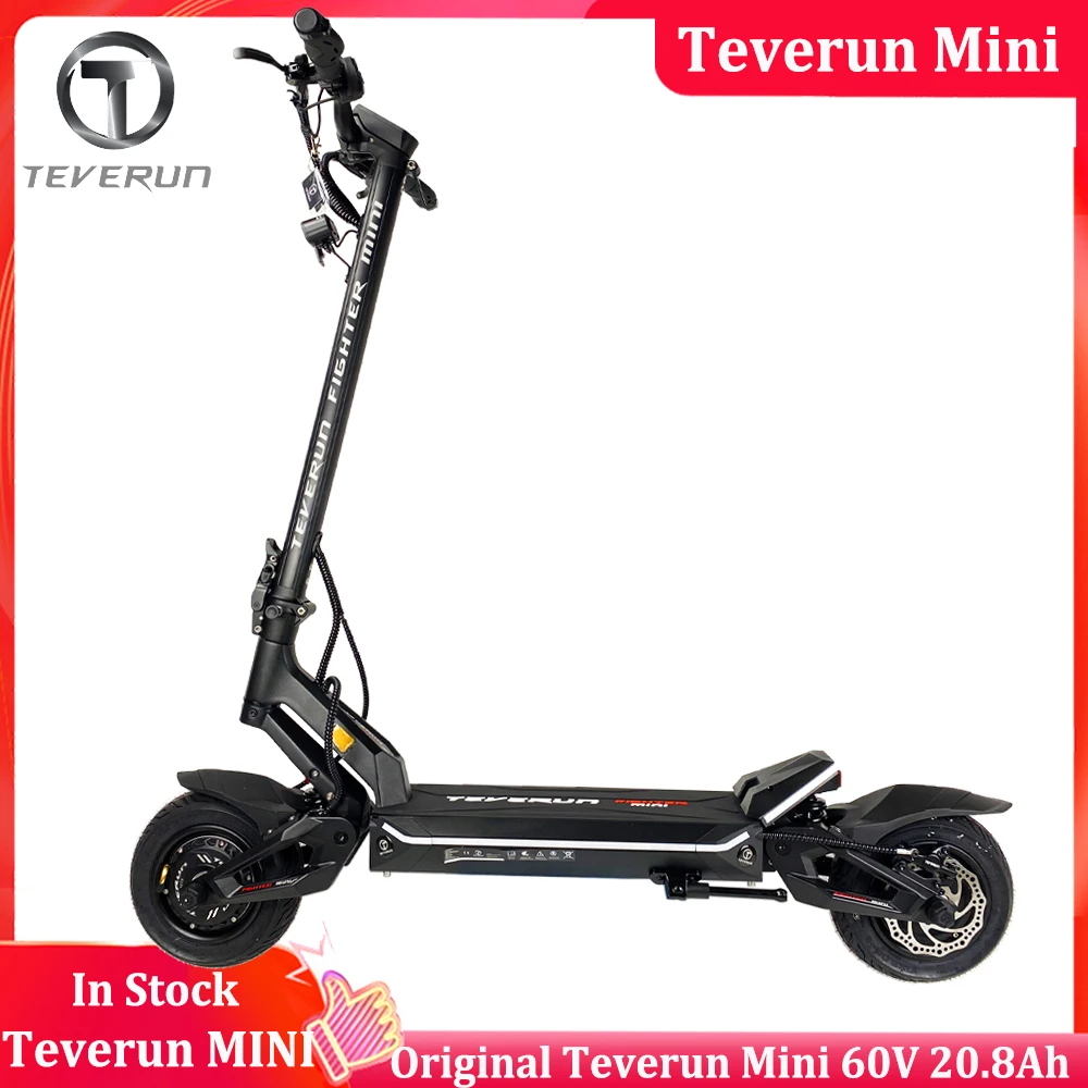 

Original Teverun Fighter Mini 52V 20.8Ah Smart BMS APP New NFC Lock Dual Motor 2*1000W Top Speed 60km/h Official Teverun Scooter