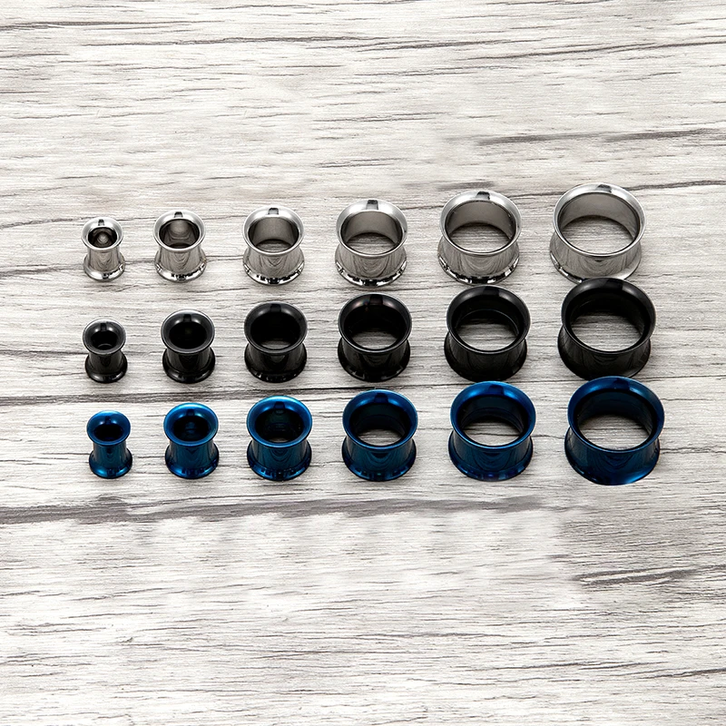 New 1PC 6-16mm Ear Gauges Woman Man Stainless Steel Ear Tunnels Plugs Piercing Jewelry Ear Stretchers Expander Plugs and Tunnels