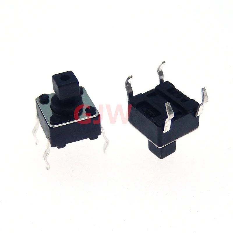 20Pcs/lot 6x6x7.3(H)mm DIP square head Micro Push Button Tactile Tact Electronic Momentary Switch drucktaster Taster schalter