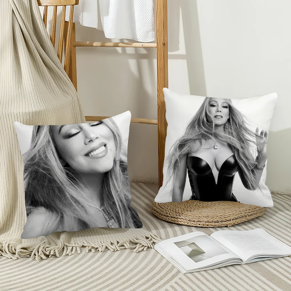 Singer Mariah Carey Here for It All Pillow Case Home  Cushion Cover Suitable For Office Sofa Car Suitable For All Seasons