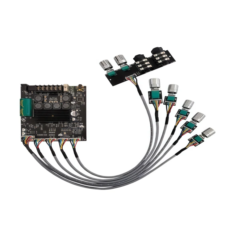 ZK-AM100F Wall-mounted KTV Microphone and Speaker Integrated Unit with 2.1 Channel Bluetooth Amplifier Board, 50+50+100W