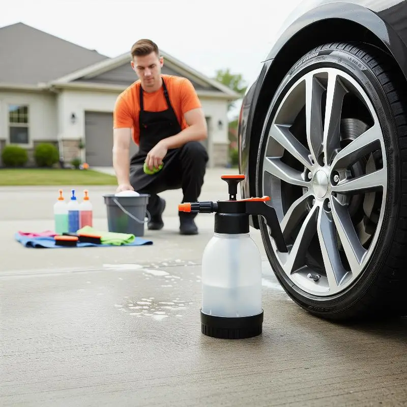 1.2L Car Wash Spray Bottle Easy to Use Hand-held Air Pressure Sprayer for Excellent Results