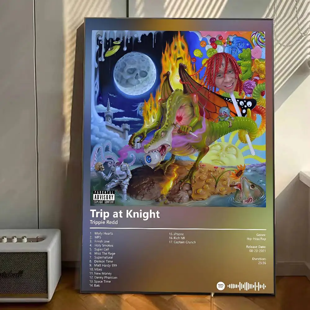 Trippie Redd Trip At Knight Print Album Cover Signed Limited Trippie Redd Trip At Knight Print Album Cover Signed Limited