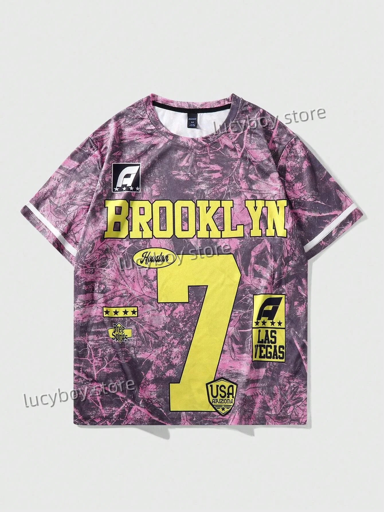 Mens 3D Printed Brooklyn Racing T shirt Man Round Neck Sportwear Football short sleeve Tee Vintage Casual  Tops Men Clothing