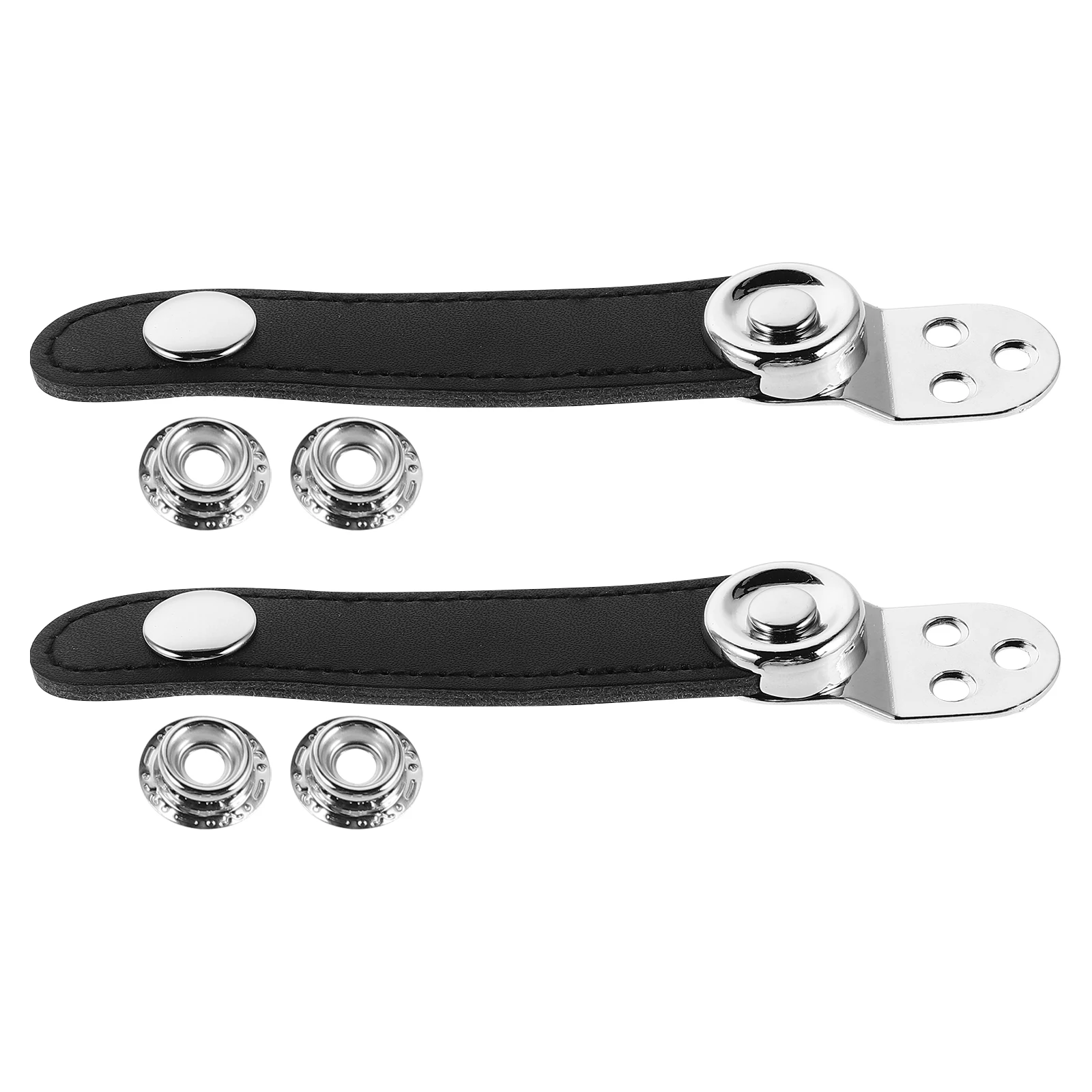 

2pcs Accordion Bellows Straps Black Artificial Fit All Models Replacement Parts Buckle Hole Spacing 7.8Cm