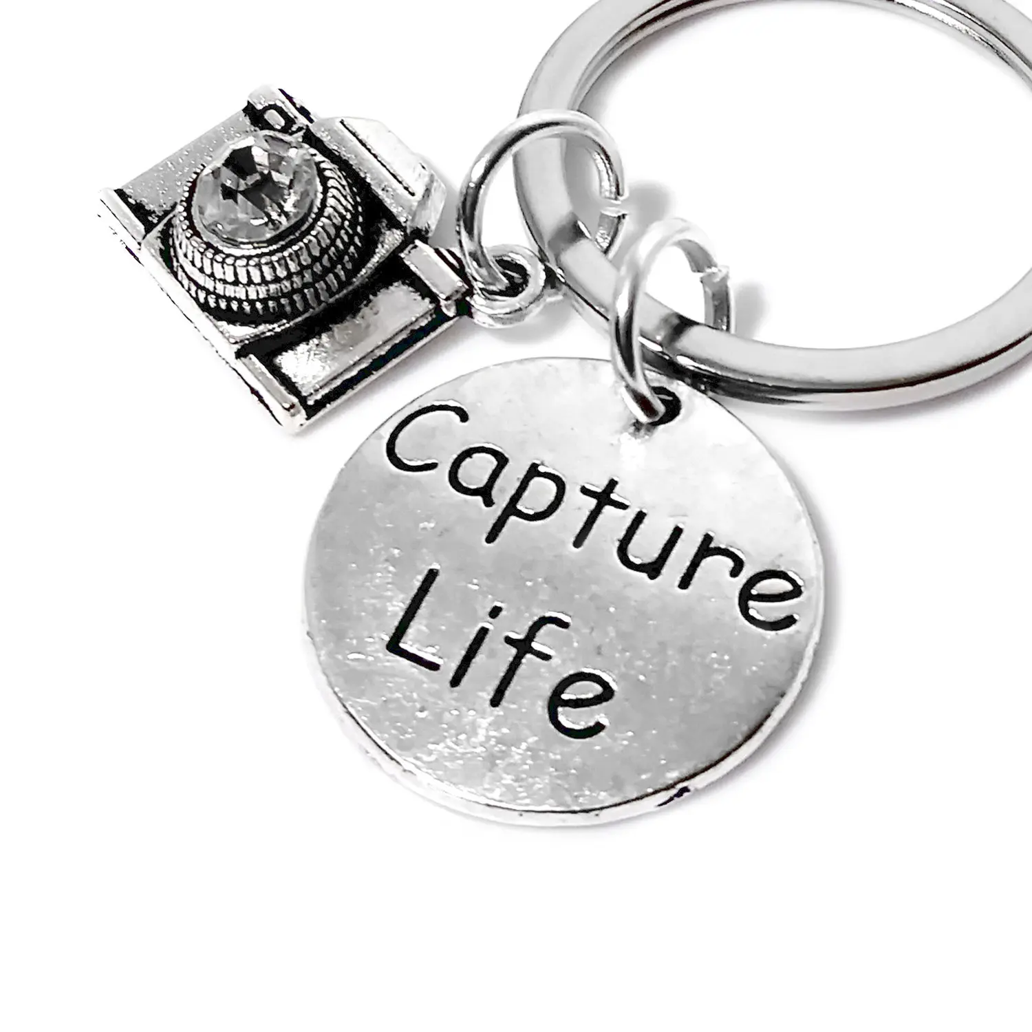 Capture Life Diamond Camera Birthday Gift Keychain