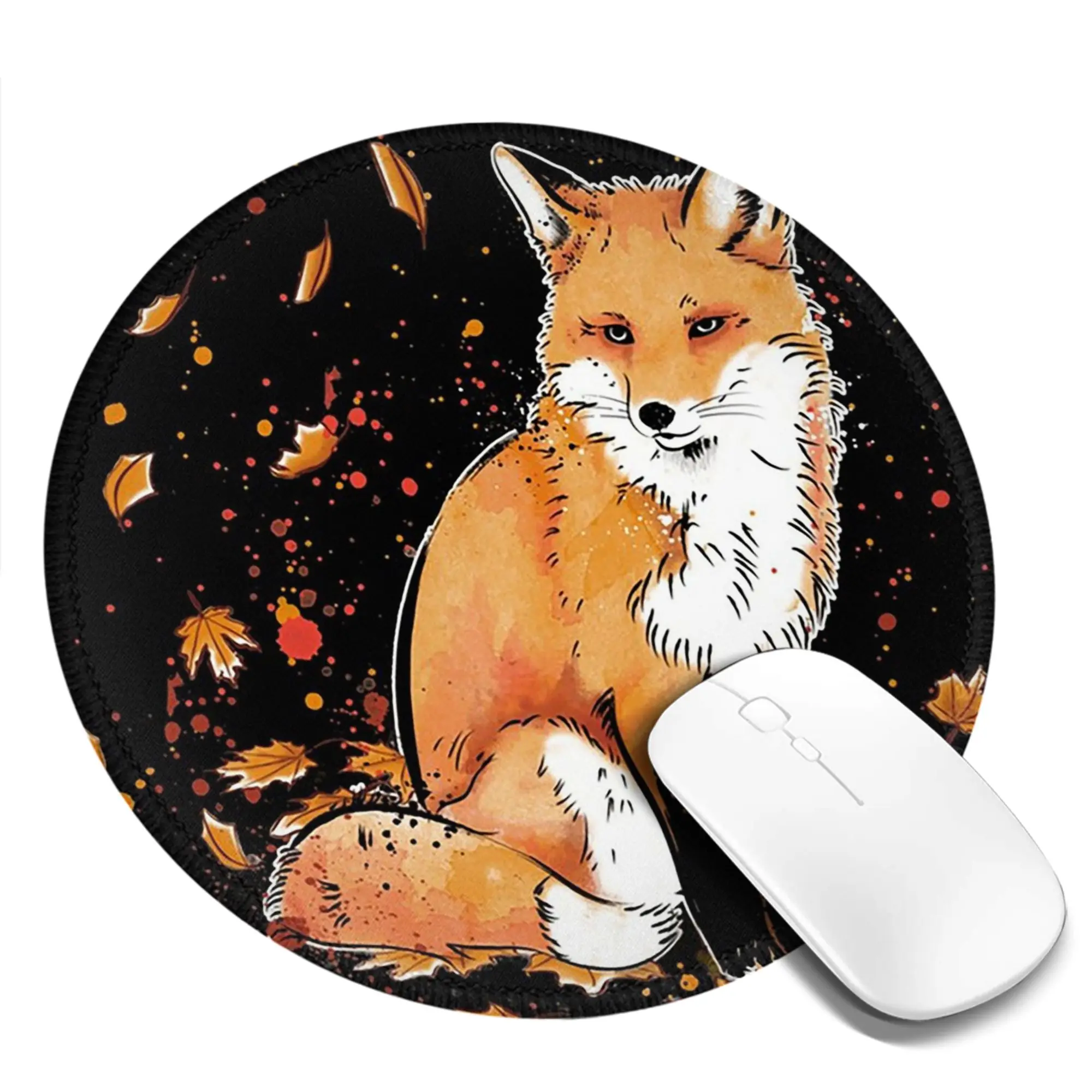 Fox in the snow Classic Mouse Pad Computer Keyboard Mouse Mat Gaming PC Laptop Desk Mat Office Accessories Table Mats