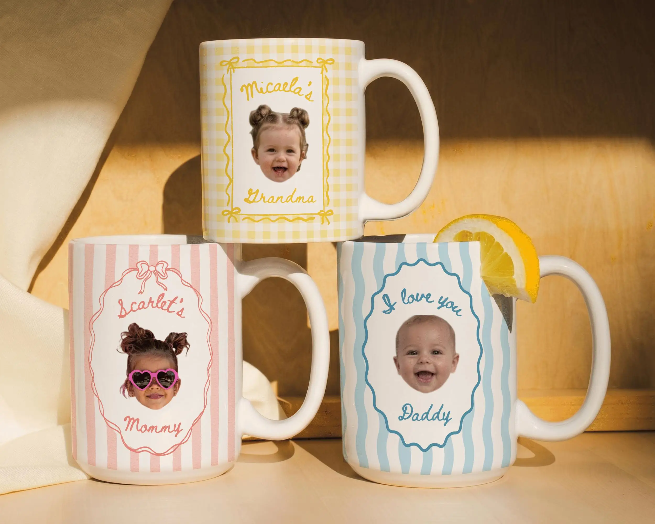 Personalized Baby Face Mug Custom Family Photo Mug Grandma Gift Grandpa Gift Mom Gift Dad Gift Grandparent Coffee Mug Christmas