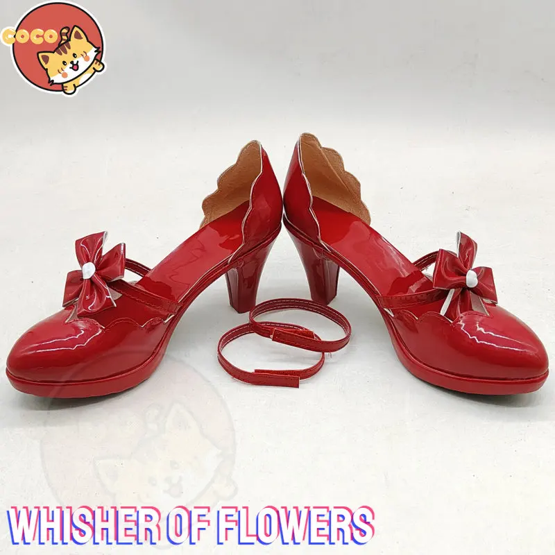 

JP EVA Whisher of Flowers Asuka Cosplay Shoes EVA Asuka Langley Soryu Cosplay Red Cute Faux Leather Shoes