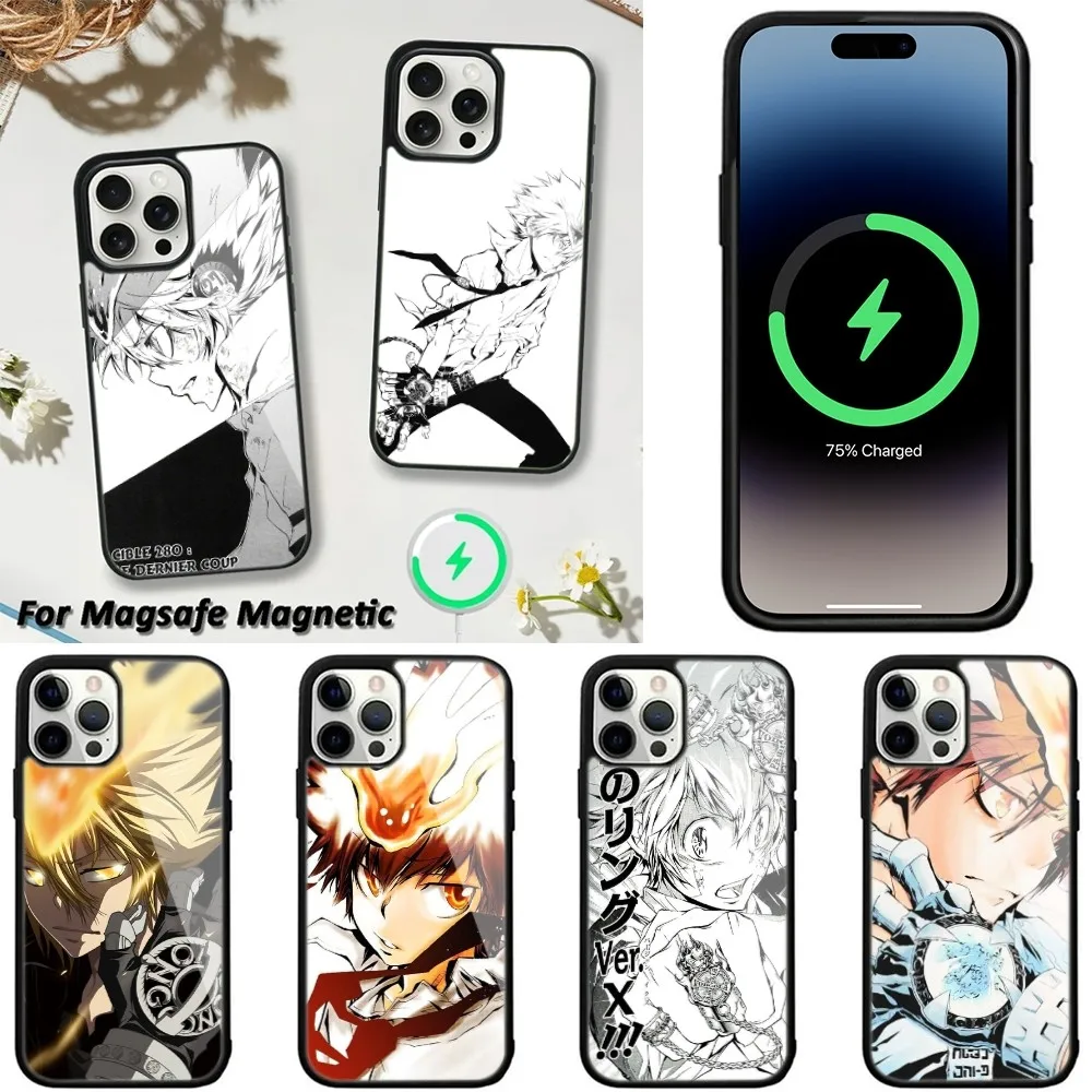 K-Katekyo H-Hitman Reborn Phone Case For iPhone 16,15,14,13,12,11,Plus,Pro,Max,Mini Magsafe Magnetic Wireless Charging