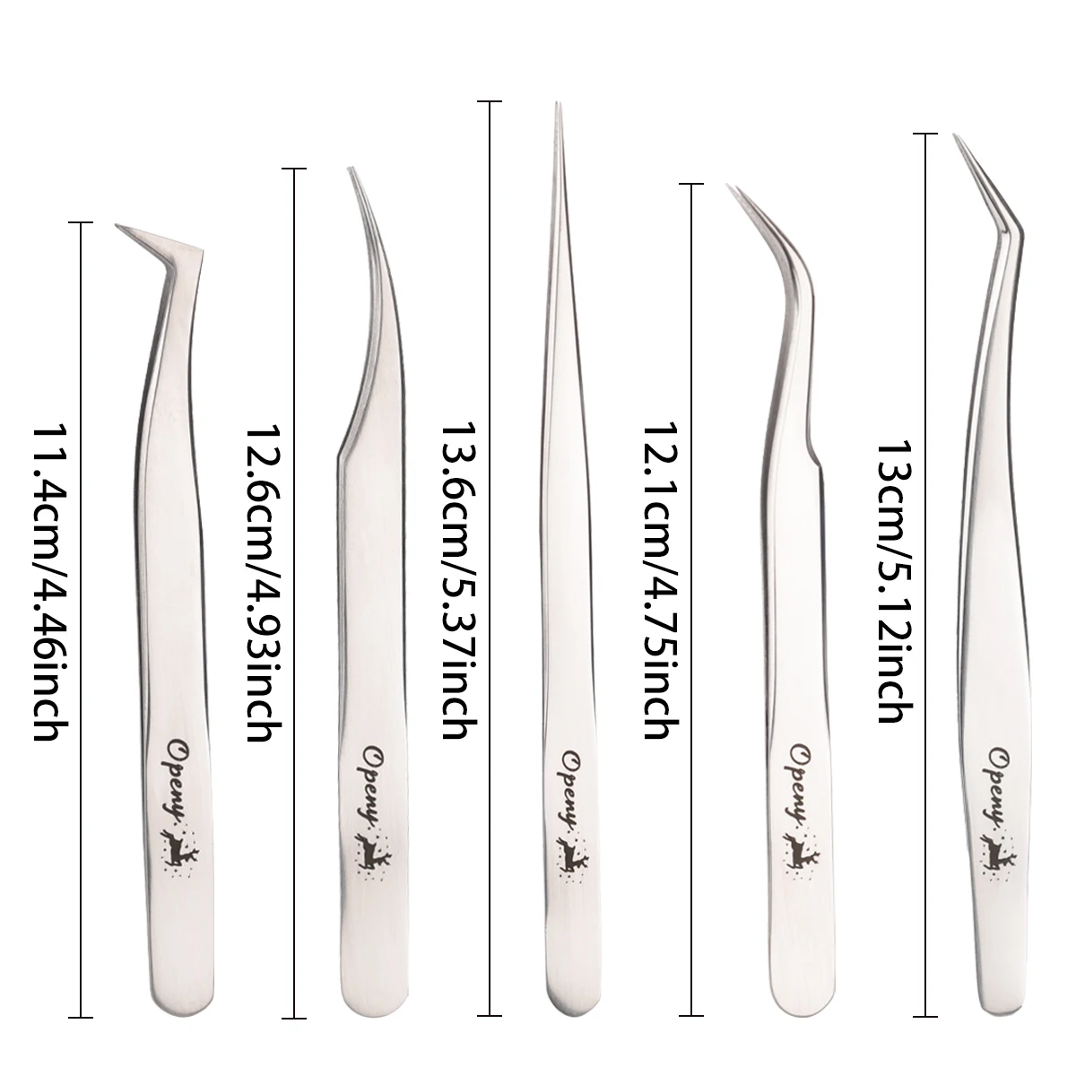 Pinzette portatili in acciaio inossidabile, strumenti di bellezza per principianti Pinzette per ciglia finte, pinzette isolanti con scatole