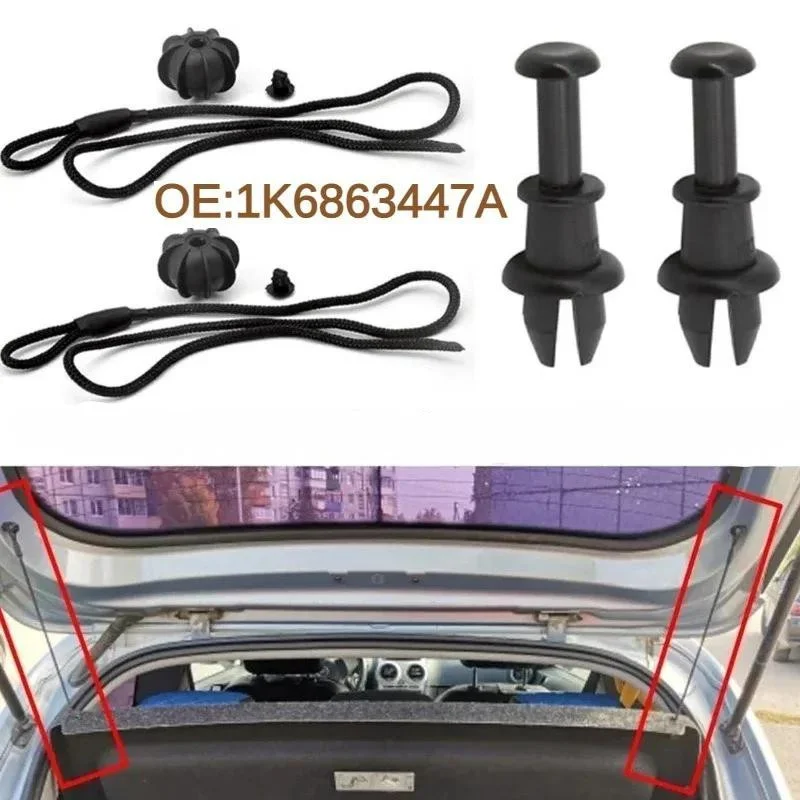 4pcs/set Boot Trunk Parcel Shelf Strap String Clips Tray String Hanger Pivot Hook for VW GOLF 5 Mk6 Tiguan Polo UP T-CROS
