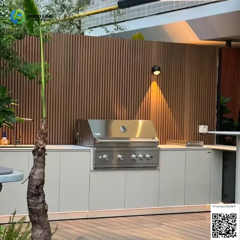 Customized Outdoor Barbecue Grill 304 Stainless Steel Kitchen Cabinet Premium Waterproof Rust Proof Corrosion Resistant
