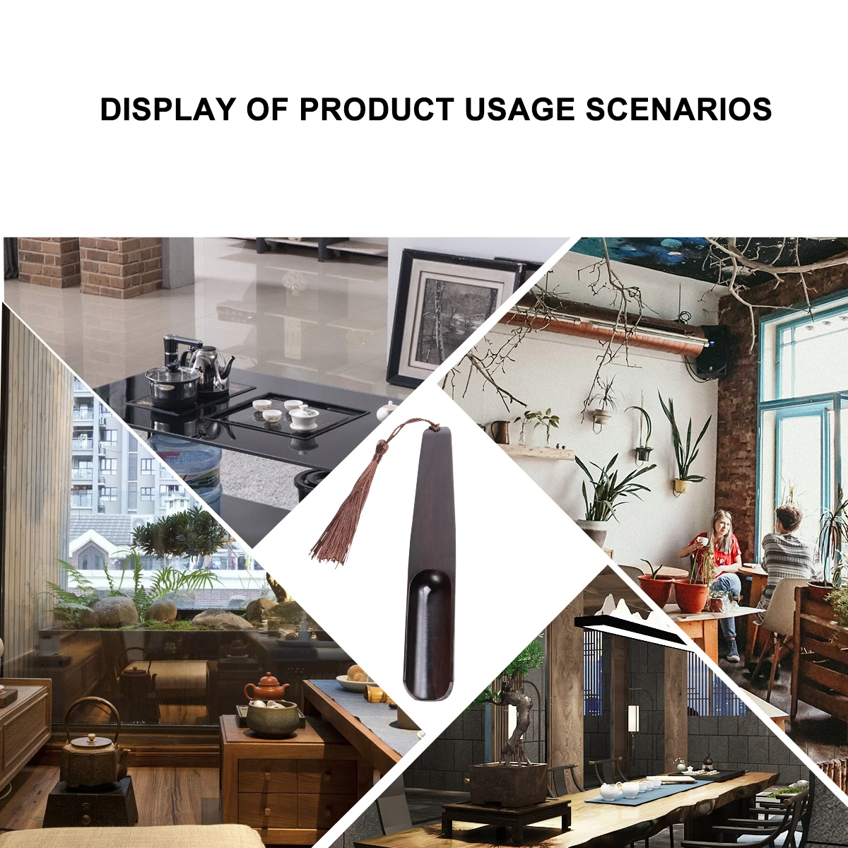 

Sandalwood Tea Spoon Lightweight Eco Friendly No Rust Healthy Use for Home Office Tea Coffee Flour Sugar Scoop Teaware