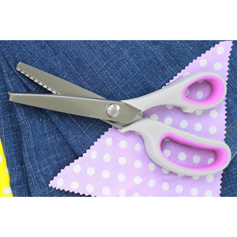 Fabric Serrated Scissors Soft Grip Handle Serrated Scissors Triangular Serrated Scissors Suitable For Fabric