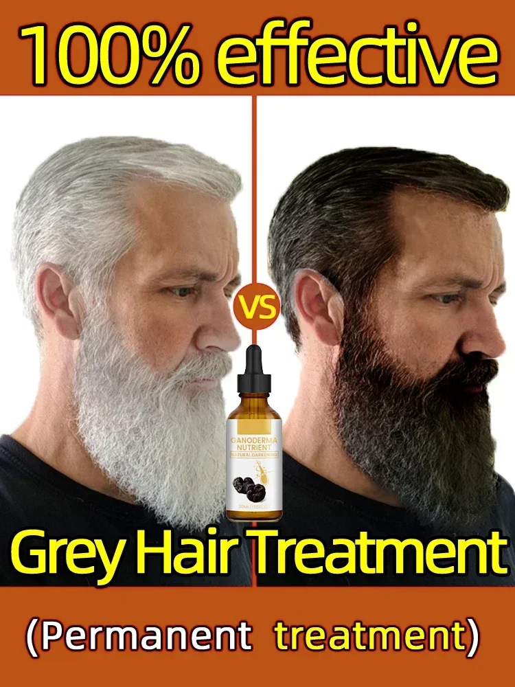 White Hair Care - Grey hair essence Serum White hair treatment essence quickly turns white air into black repairs natural