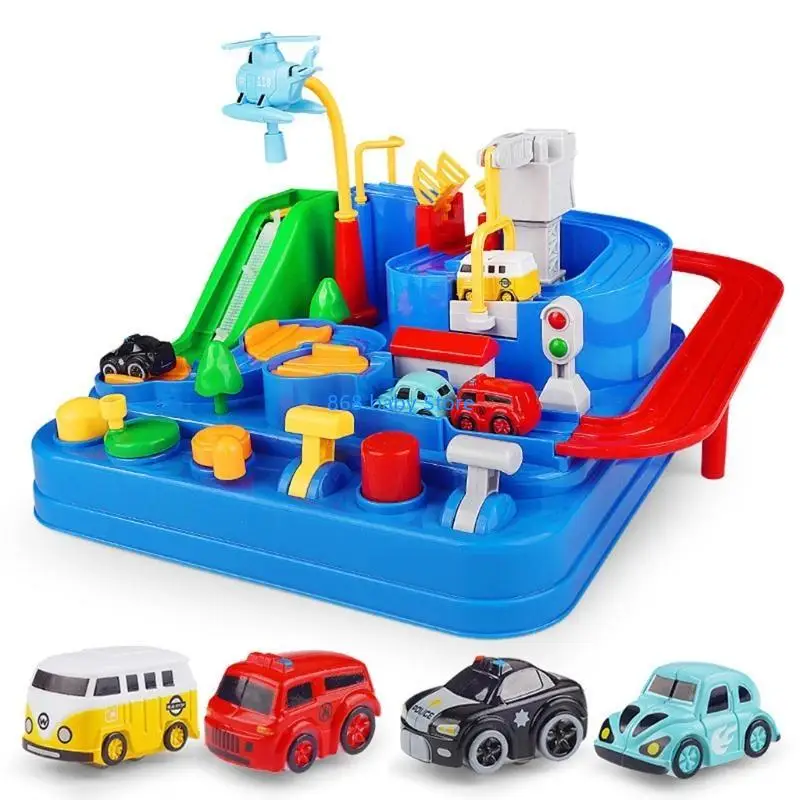 29EE Baby Kids Manual Train Track Puzzles Car Table Game Christmas Gifts for Child Education Toy